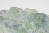 Glass-Clear, Purple & Green Cubic Fluorite Cluster - China #205567-3